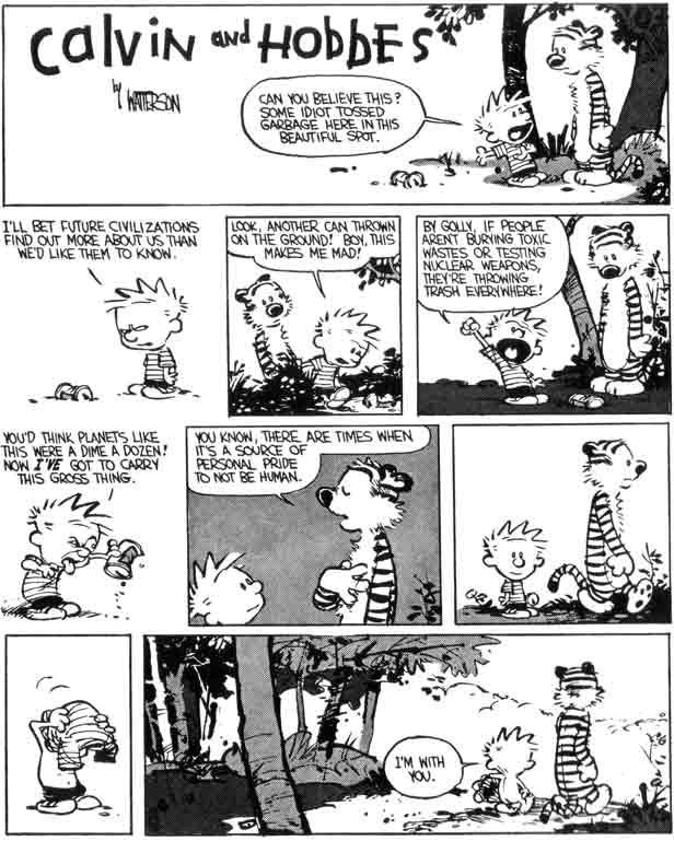 sometimes its a source of pride not to be human calvin hobbes