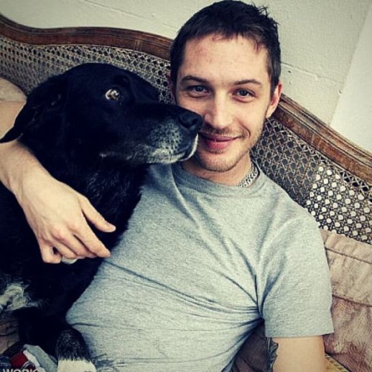 Tom hardy with dog