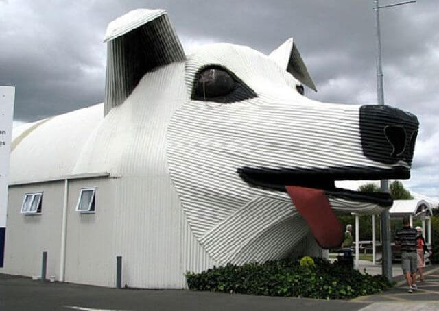 dog shape building 