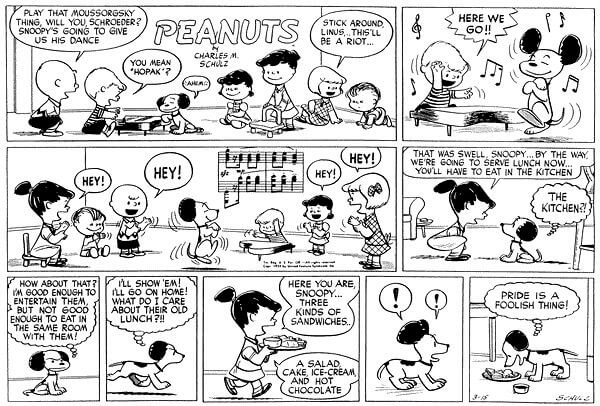 Peanuts Pride is a foolish thing