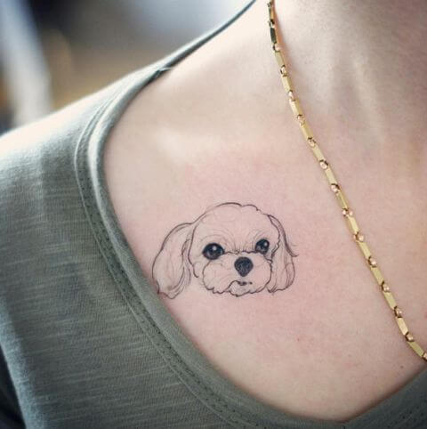 dog cute tattoo