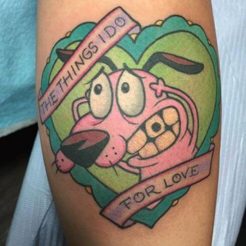 Courage the Cowardly Dog tattoo 