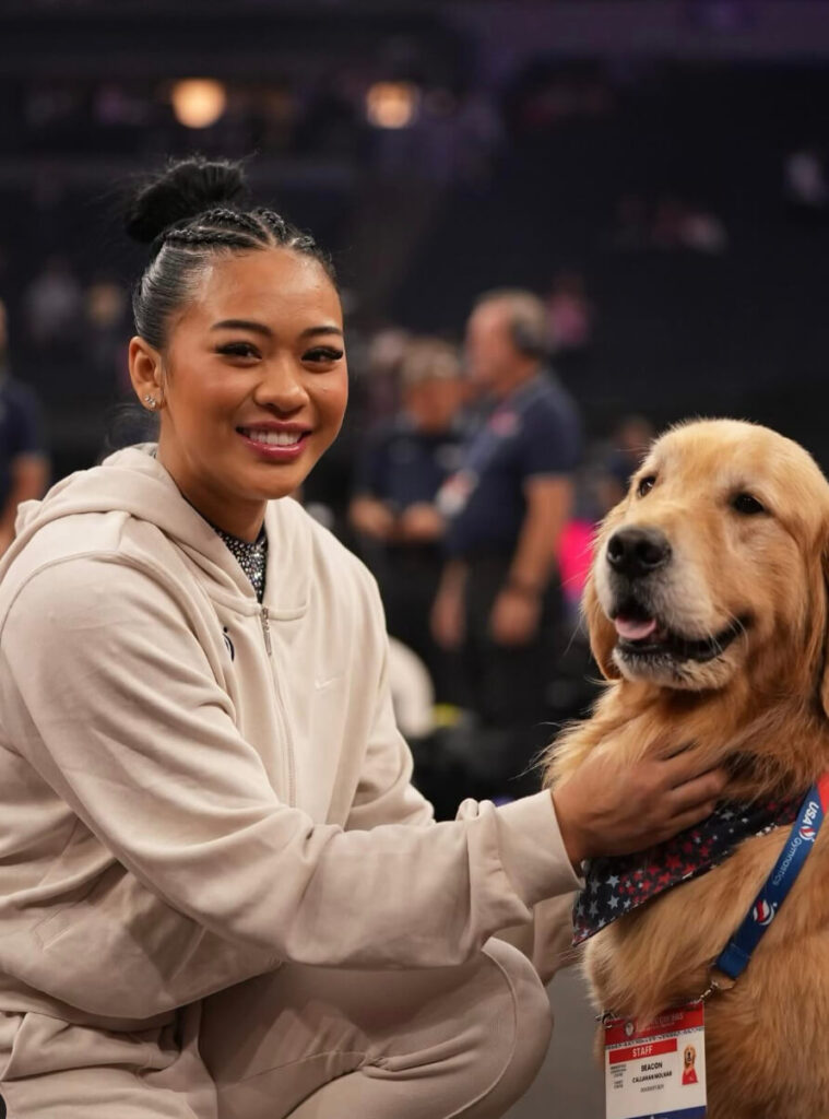 sunisa lee therapy dog Beacon