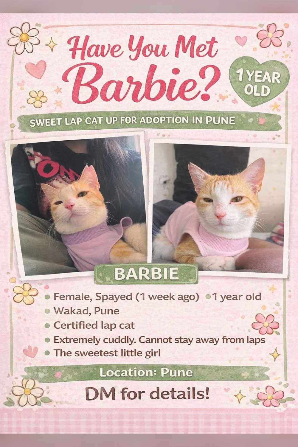 Barbie is up for adoption!! — Pune