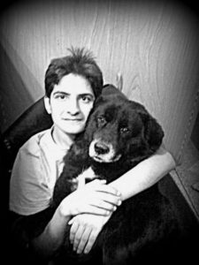 Abhishek Joshi, founder of Dog with Blog, with his rescue dog