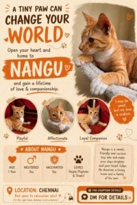 Orange cats are known for stealing hearts Nangu is ready to steal yours