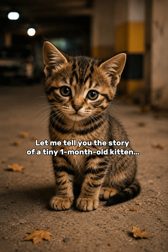Motherless 40-day-old tabby kitten in Delhi NCR needing a home